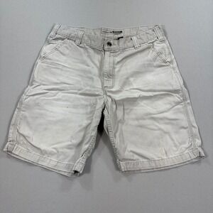 Carhartt‎ Relaxed Fit Tan Canvas Work Shorts Men's 34 Rugged Heavy Duty Outdoor